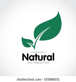 Stylized round shape graphic logo template, vector illustration isolated on white background. Creative logotype template with round foliage, environment, nature, growth concept