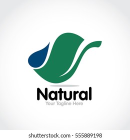 Stylized round shape graphic logo template, vector illustration isolated on white background. Creative logotype template with round foliage, environment, nature, growth concept