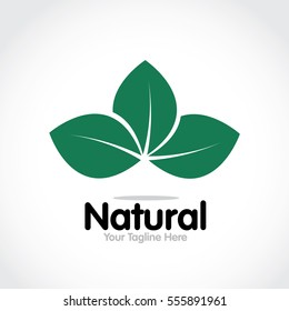 Stylized round shape graphic logo template, vector illustration isolated on white background. Creative logotype template with round foliage, environment, nature, growth concept.