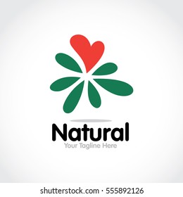 Stylized round shape graphic logo template, vector illustration isolated on white background. Creative logotype template with round foliage, environment, nature, growth concept.