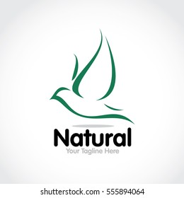 Stylized round shape graphic logo template, vector illustration isolated on white background. Creative logotype template with round foliage, environment, nature, growth concept.