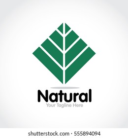 Stylized round shape graphic logo template, vector illustration isolated on white background. Creative logotype template with round foliage, environment, nature, growth concept.