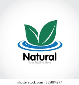 Stylized round shape graphic logo template, vector illustration isolated on white background. Creative logotype template with round foliage, environment, nature, growth concept.