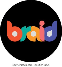 Stylized Rounded Typography Logo with Circular Composition
