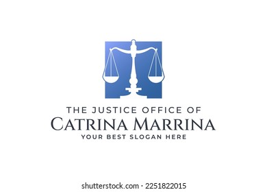 stylized scales of justice logo. representing legal justice, legal system or a law firm.