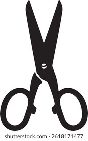 Stylized Scissors Vector Silhouette Artwork