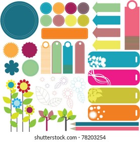 stylized scrapbook elements