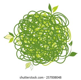 Stylized scribble vector tree