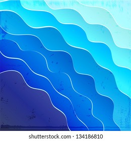 Stylized sea background. Vector illustration