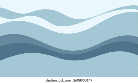 Stylized Sea Wave Background Design.

