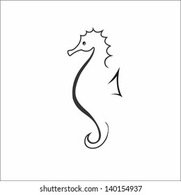 Stylized seahorse