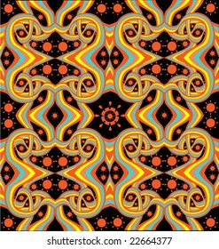 Stylized seamless pattern - sunny background
