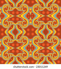 Stylized seamless pattern - sunny background