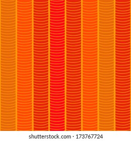 Stylized Seamless texture with waves. Bright orange Pattern for decoration or background. Traditional African Ornamental Pattern.