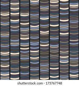Stylized Seamless texture with waves. Dark Grey Pattern for decoration or background. Traditional African Ornamental Pattern.