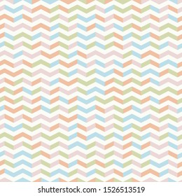 Stylized seamless wave zigzag illustration in delicate pastel colors