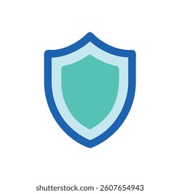 Stylized Security Shield Vector Icon Illustrating Protection Concept