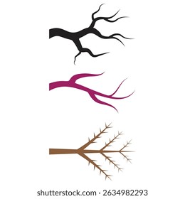 Stylized set branch logo vector and symbol