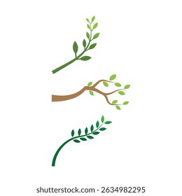 Stylized set branch logo vector and symbol
