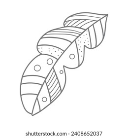 Ein stilisiertes Blatt zum Dekorieren und Füllen des Hintergrunds. Zeichen, Logo, Design Element, Dekoration. Grafisches Vektormuster