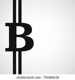 Stylized sign of bitcoin