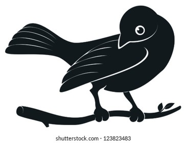 stylized silhouette of a bird