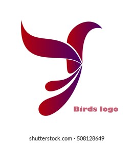 Stylized silhouette of the bird. Logo bird