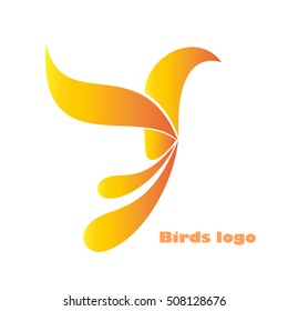 Stylized silhouette of the bird. Logo bird
