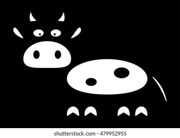 Stylized silhouette of a cow