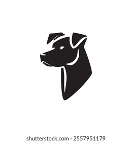 Stylized silhouette of a dog for creative designs