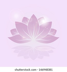 stylized silhouette of lotus flower