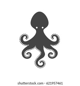 Stylized silhouette of octopus.