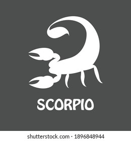 Stylized silhouette of a scorpion.
