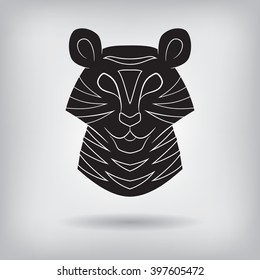 Stylized silhouette of a tiger. 
