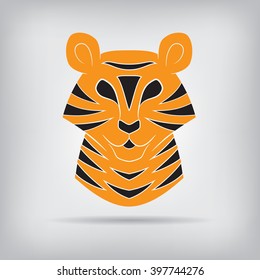 Stylized silhouette of a tiger. Logo design for the company.