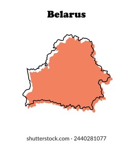 Stylized simple outline map of Belarus