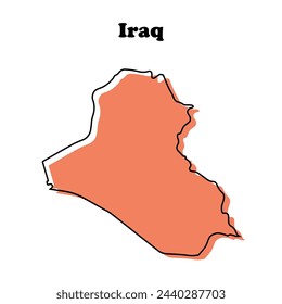  Mapa esquemático simple estilizado de Irak