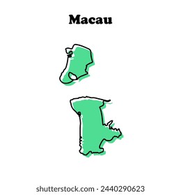  Stylized simple outline map of Macau