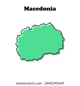  Mapa esquemático simple estilizado de Macedonia