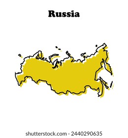  Mapa esquemático simple estilizado de Rusia