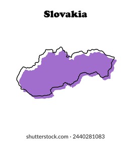  Stylized simple outline map of Slovakia