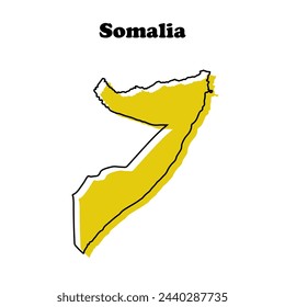  Mapa esquemático simple estilizado de Somalia