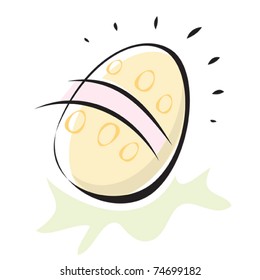 stylized simple-line easter egg design