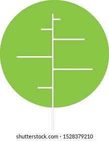 stylized simplified image of a green tree	