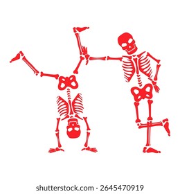stylized skeleton vector image illustration