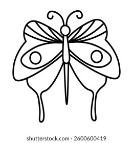 A stylized sketch of butterflies. Minimalist and elegant outline design, perfect for nature and spring themes.