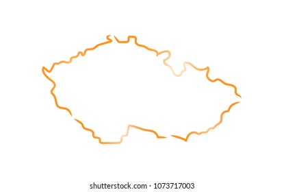 Stylized sketch map of Czech Republic