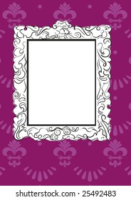 stylized sketch of a victorian frame or mirror