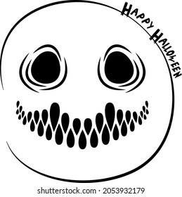 Stylized skull. Halloween. Monster with holes instead of eyes