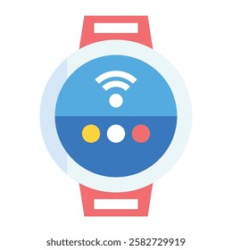 Stylized smart watch icon representing fitness tracking, notifications, and wearable technology for health and productivity.